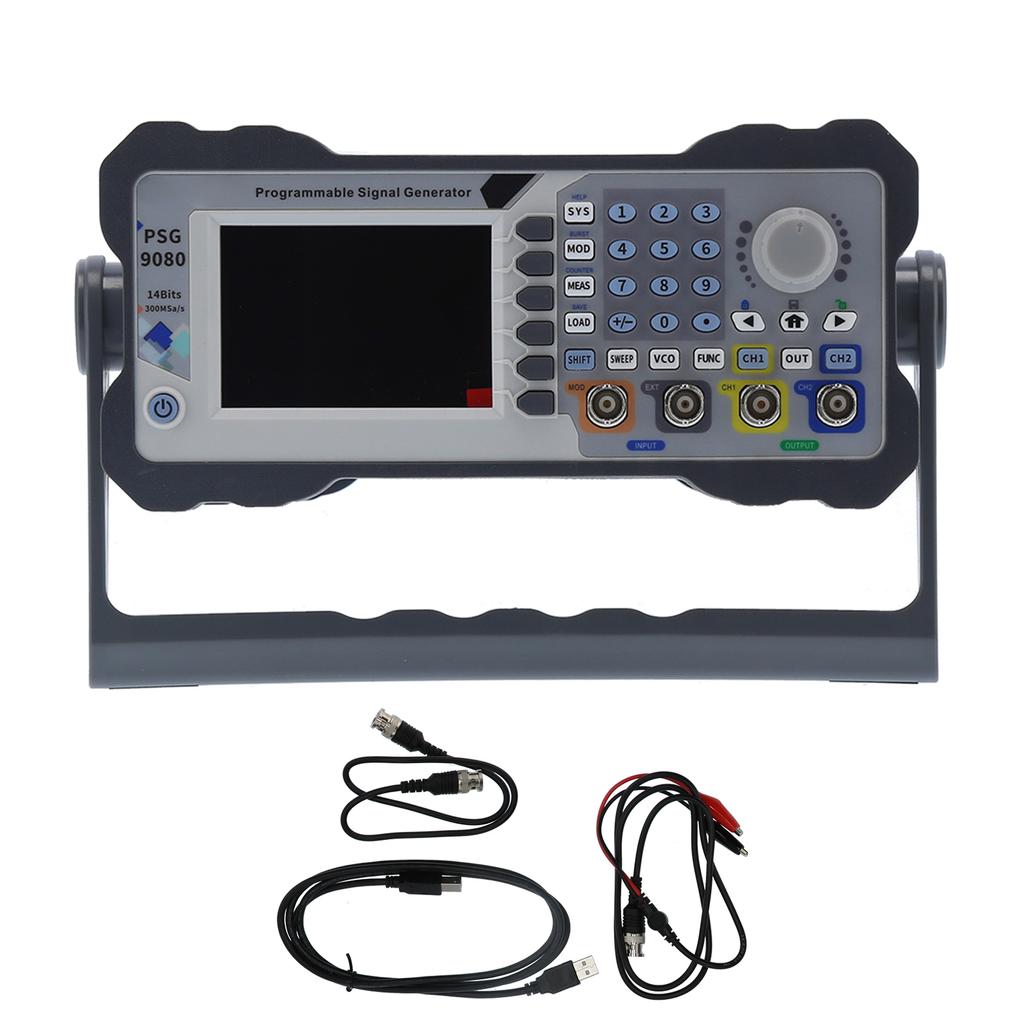 PSG9080 DDS Numerical Control Dual Channel Function Arbitrary Wave Signal Source Generator Frequency Meter