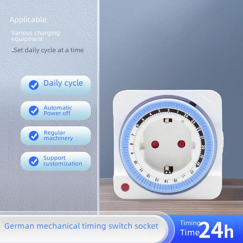

Розетка-таймер для зарядного пристрою електромобіля в німецькому стилі з автоматичним вимкненням