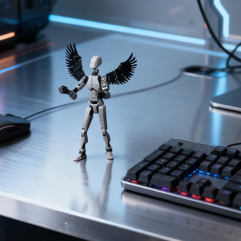 Mobile Doll Set, 3D Titan Robot Mobile Doll, Posable Mobile Doll, Suitable For Collectors, Desktop Decoration