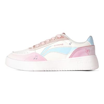 Li Ning Sourdough Synthetic Leather Slip Resistant, Abrasion Resistant, Breathable Low Top Skateboard Shoes Women's AGCU112-1(Team186-)