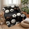 Space Soccer Ball Theme blanket Lightweight Warm Flannel Blanket Decorative Throw Blanket for Home Decoration