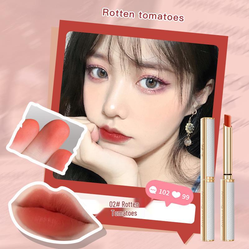 Lambskin Moisturizing Matte Velvet Lipstick - Non-stick & Long-lasting Stiletto.