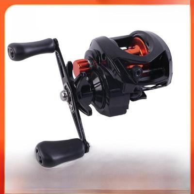 Long-Distance Casting All-Metal Water Drop Reel with Magnetic Brake Drum, Anti-Explosion Line, Black Color.