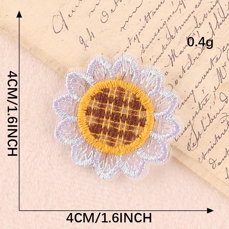 Computer Embroidery Label Can Be Sunflower Flower Cloth Label Clothing Accessories Hand Account Diy Accessories Accessories Embroidery Cloth Sticker