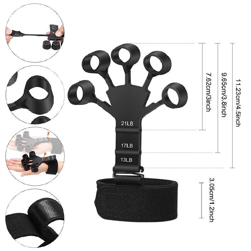 Finger Gripper Strength Trainer Silicon Chitar Finger Exerciser 6 nivele rezistente Hand Grippers Hand Strengthener pentru pacient