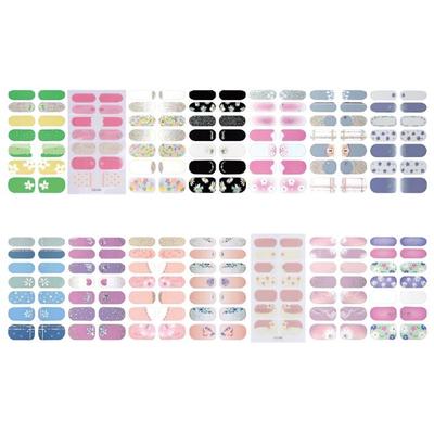 Nagelsticker Glitzer Verlauf Glanz Full Wrap Nagellack Aufkleber Decals