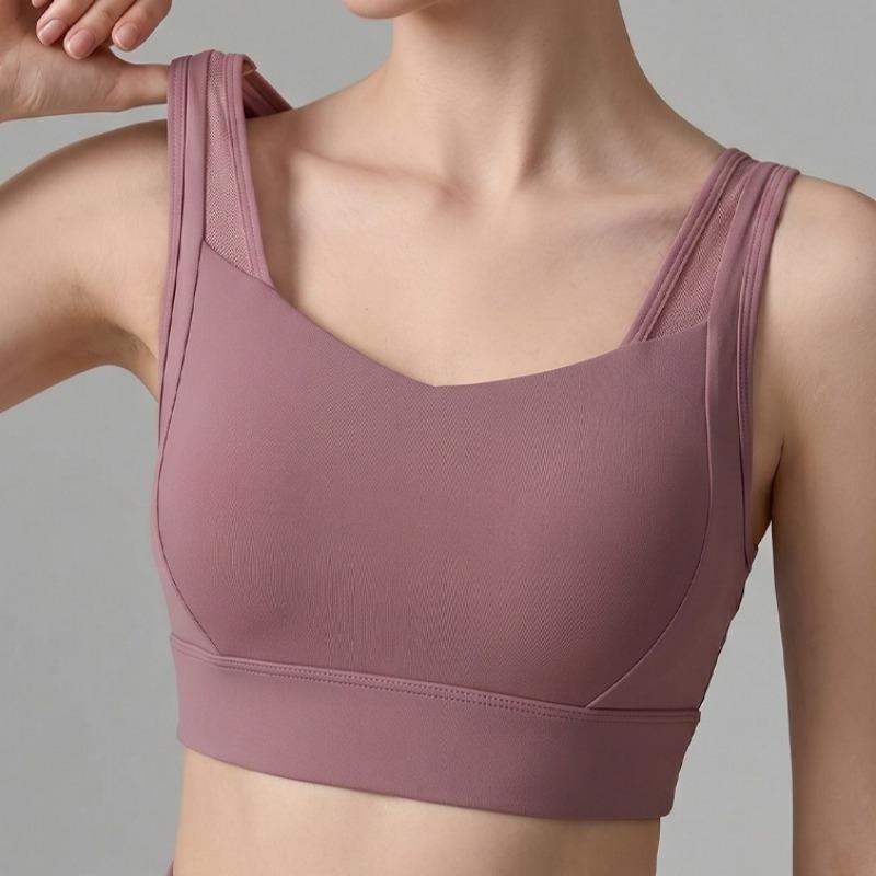 High Support Plus Size Sports Bra for Women Hollow Back Shockproof Running Fitness Tank Intimates