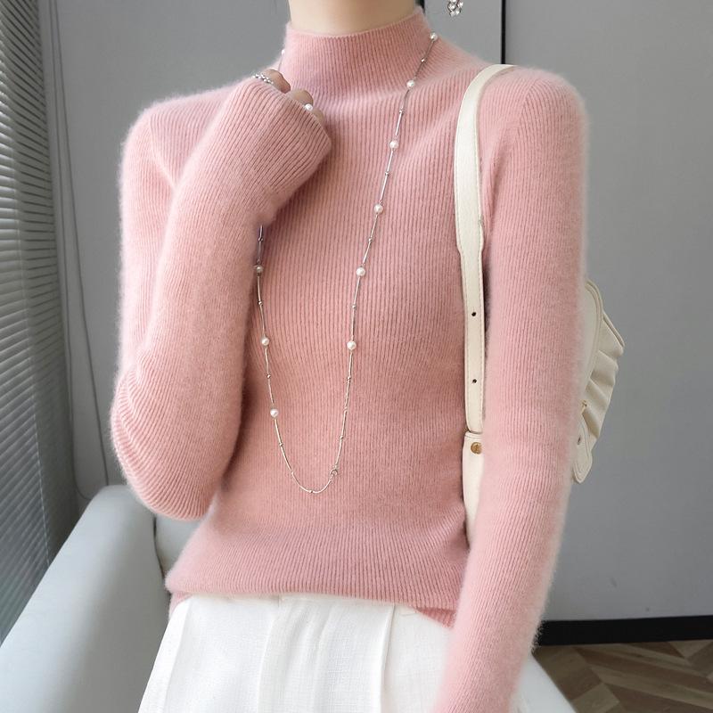 

Women s Seamless Wool Base Layer Slim Fit Turtleneck Sweater S