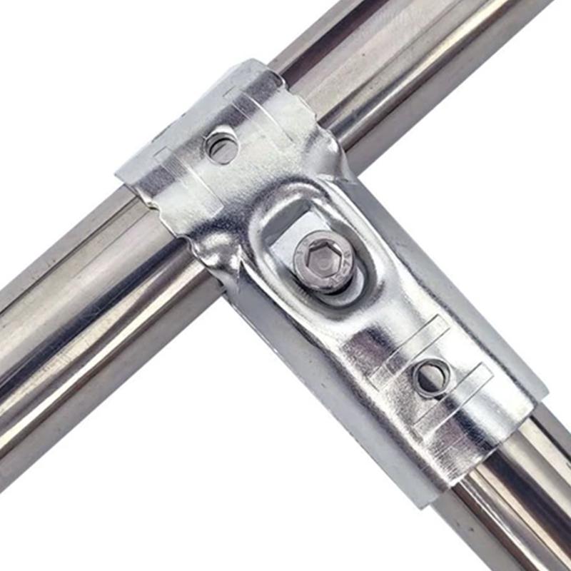 Tube Connector 25mm Structural Pipe Metal Joiner 5pcs 10pcs for Workshop Furniture Home Storage System Easy Setup Durable