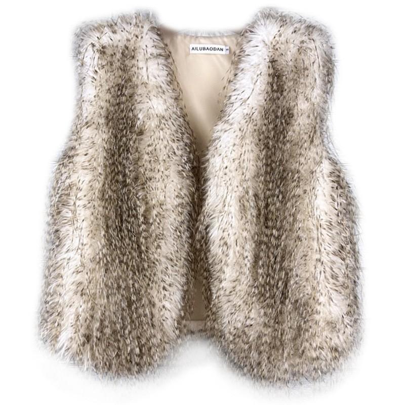 2026 Faux Feather Canary Eco Fur Vest Womens Sleeveless Warm Street Outerwear