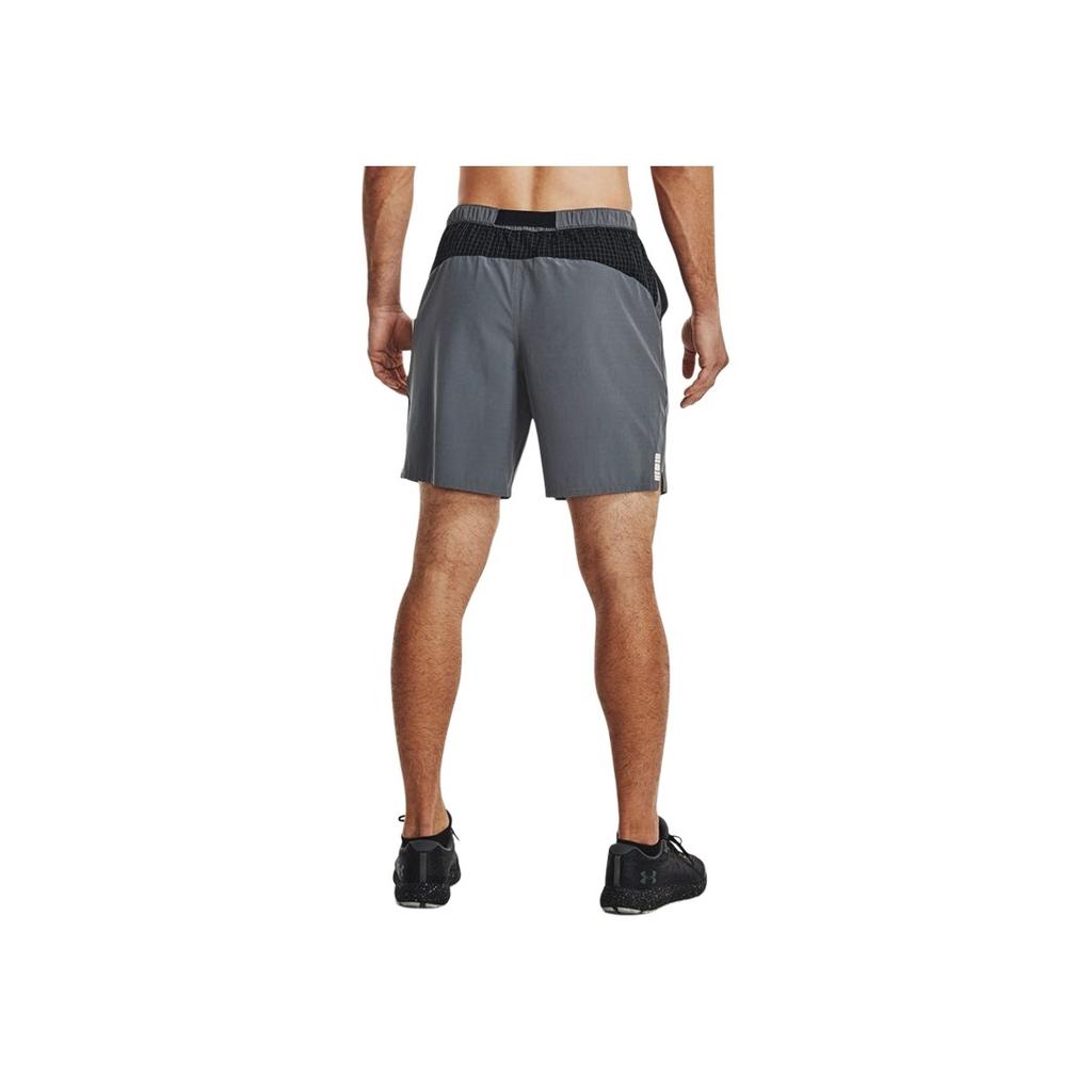 Under Armour Elastic Waistband 2-In-1 Mid-Rise Fitted Outdoor Sports Casual Shorts Men Bottoms Grey 1370033-012
