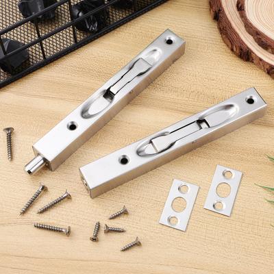 Silver 304 Stainless Steel Open-mounted Latch, Latch Latch Wood Doors and Windows Latch Latch Latch Anti-theft New Door Pin