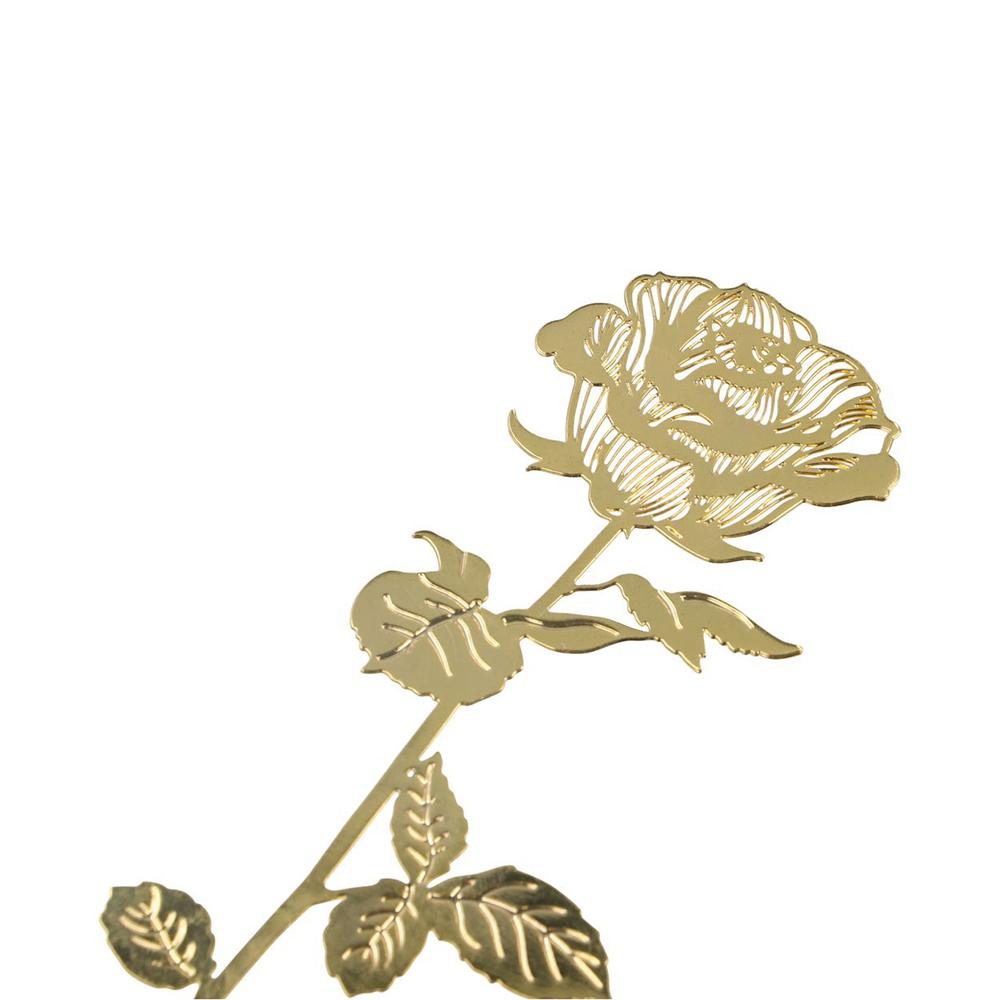 1 Set Classic Style Metal Bookmark With Gift Box Golden Rose Bookmarks   Student