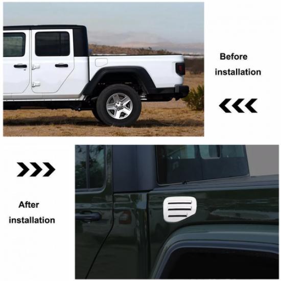 For Jeep Gladiator JT -2025 ABS Chrome Gas Door Cover Fuel Tank Door Trim 1P