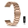 LuFiYa Stainless Steel Watch Band, 18mm, 20mm, 22mm, and 24mm Replacement Bands, Metal Band Strap, Business Style, Includes Strap Adjustment Tool,