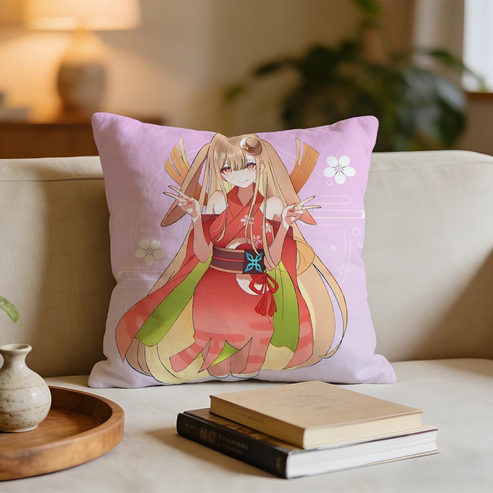 Anime Cosmic Princess Kaguya Cushion Cover Short plush pillowcase for bed sofa carwashable