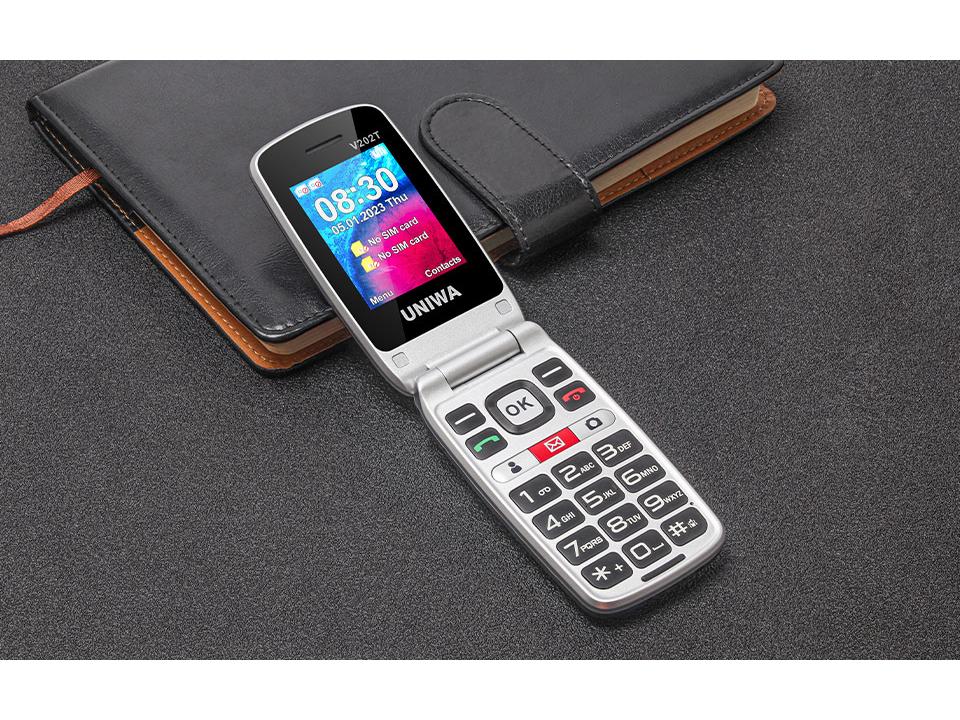 4G Dual SIM Flip Phone for Seniors with Global Bands