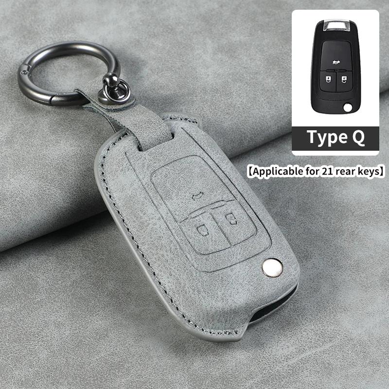 Leather Car Flip Key Case Cover for Chevrolet for Buick Cruze Aveo Trax Sail Malibu Captiva Vauxhall Astra Corsa Insignia Mokka