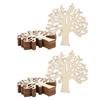 20Pcs Tree Shape Wood Chips Multi Purpose Smoother Surfaces Unique Appearance DIY Wood Chips for