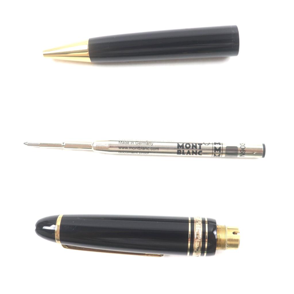 Great MONTBLANC Ballpoint pen Meisterstckle Grand Black gold mens Used