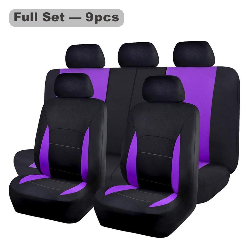 Four Seasons Polyester Fabric 5 Seats Universal Car Seat Cover Full Set