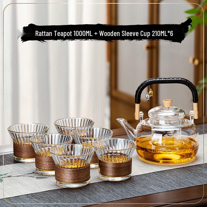 Shangqi Heat-Resistant Glass Kettle & Cup Set