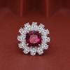 Gica Gema 925 Sterling Silver 9*9mm Zircon Gemstone Wedding Rings For Women Fine Jewelry