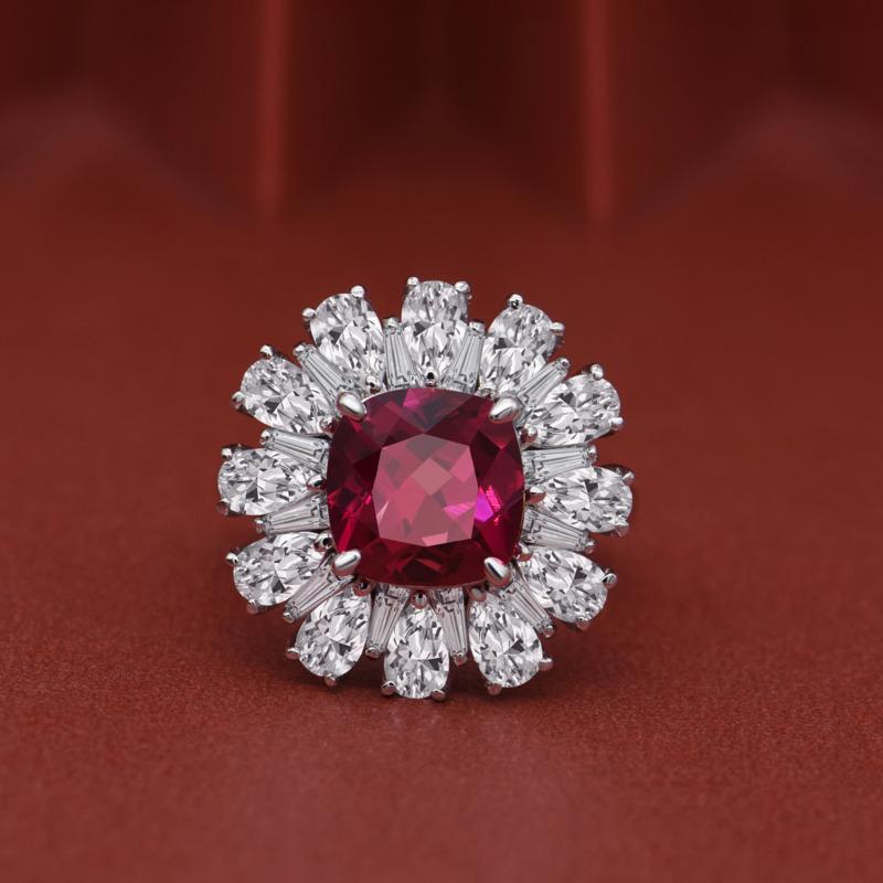 Gica Gema 925 Sterling Silver 9*9mm Zircon Gemstone Wedding Rings For Women Fine Jewelry