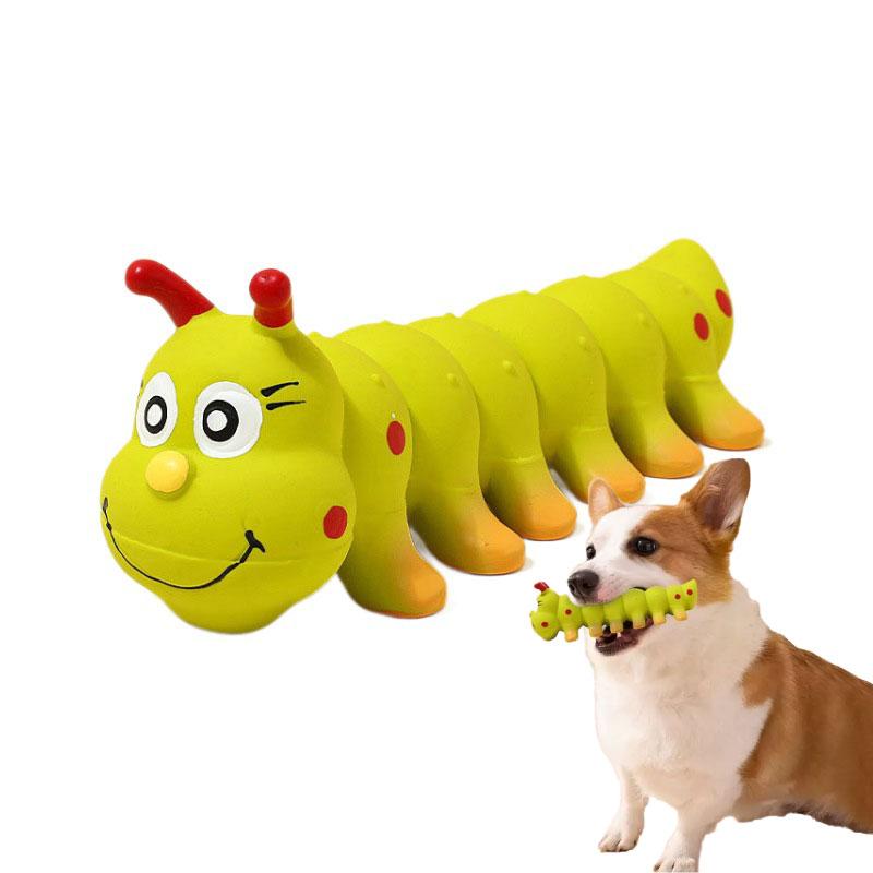 Dog Vocal Toy Pet Latex Caterpillar Squeaky Slow Rebound Decompression Simulation Caterpillar Playing Pet Latex Sound Toy