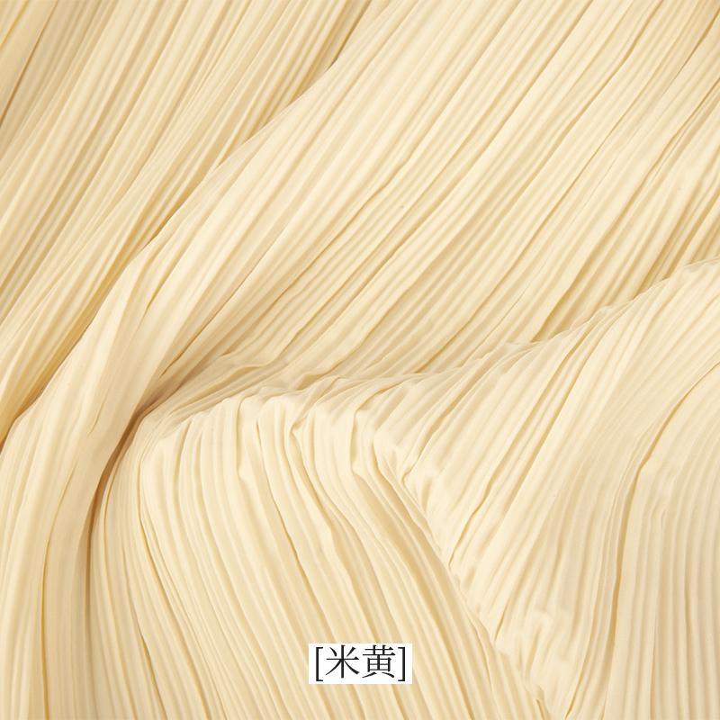 diy sewing wrinkled textile plain black white blue red pleated designer fabric by the meter for dress clothing background cloth