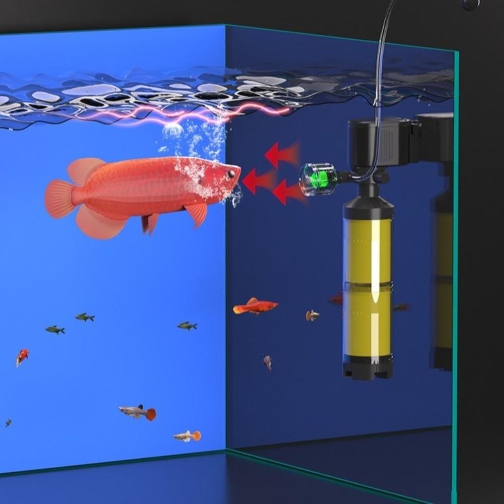 Wasserzirkulation Aquarium Strömungspumpe Leuchtende Wasserströmungspumpe Selbstrotierendes Lüfter-Kit Meerwasseraquarium