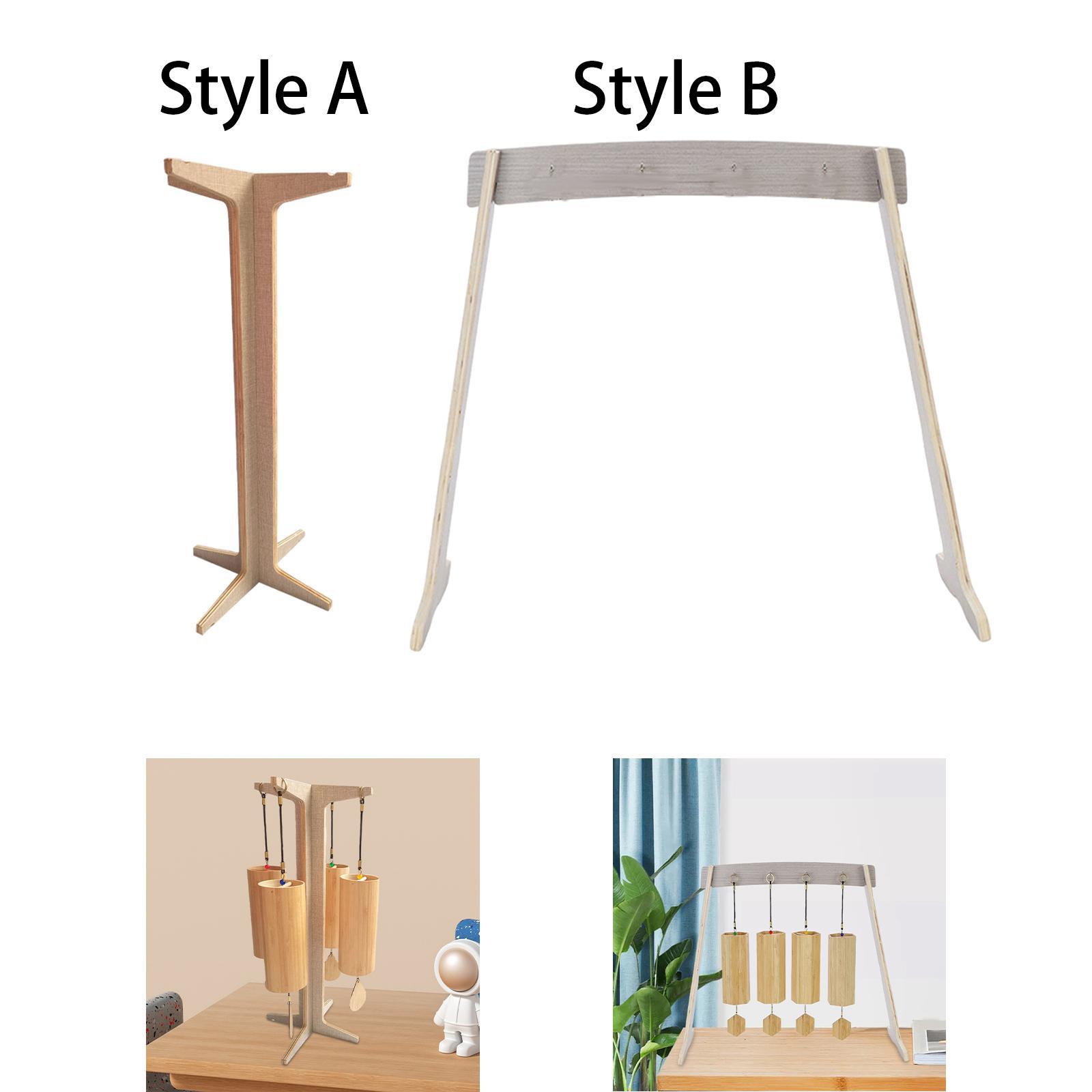 Chime Stand Easy Assembly Multifunctional Gong Target Stand Wind Chime Wood Stand for Bedroom Meditation Desktop Classroom Yoga