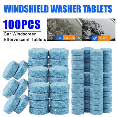 Solid Windshield Washer Tablets Professional Grade Windshield Cleaner Concentrated Cleaning