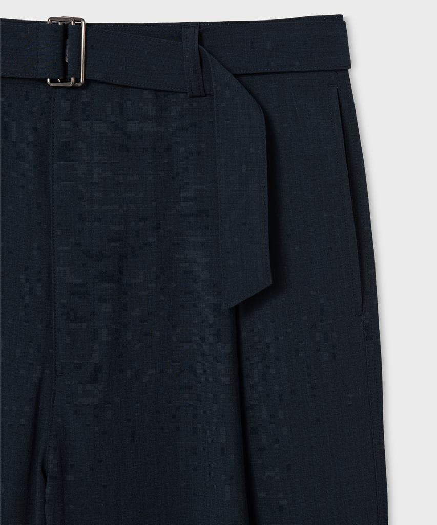 NONBLANK [Summer] Summer Cool Touch Belted Wide Fit Pants_Deep Sea Navy