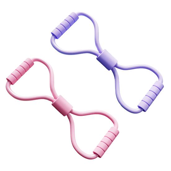 

1/2 шт. фитнес-лента с противоскользящей ручкой в форме восьмерки для мужчин и женщин, растяжка для силовых тренировок, эластичный ремешок, натяжной канат
