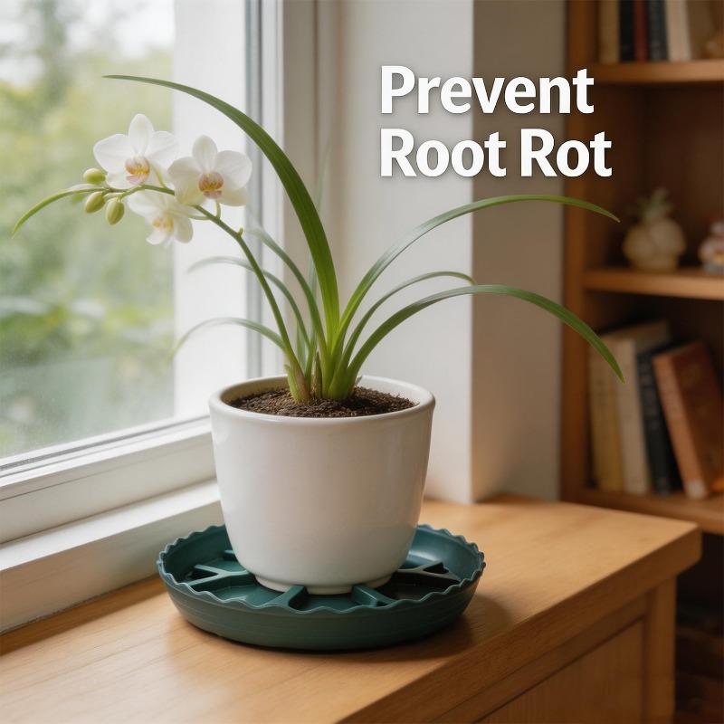 S/M/L Y-shaped Flower Pot Tray Breathable Draining Prevents Root Rot Pots Trays Plant Water Catcher Drip Trays Flowerpot Saucers