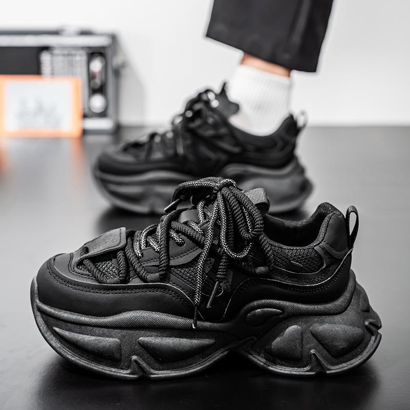 Summer New Breathable Mesh Shoes Trend Versatile Korean Version of Dad Shoes Students Daily Sports and Leisure Shoes Thick Soles Increase