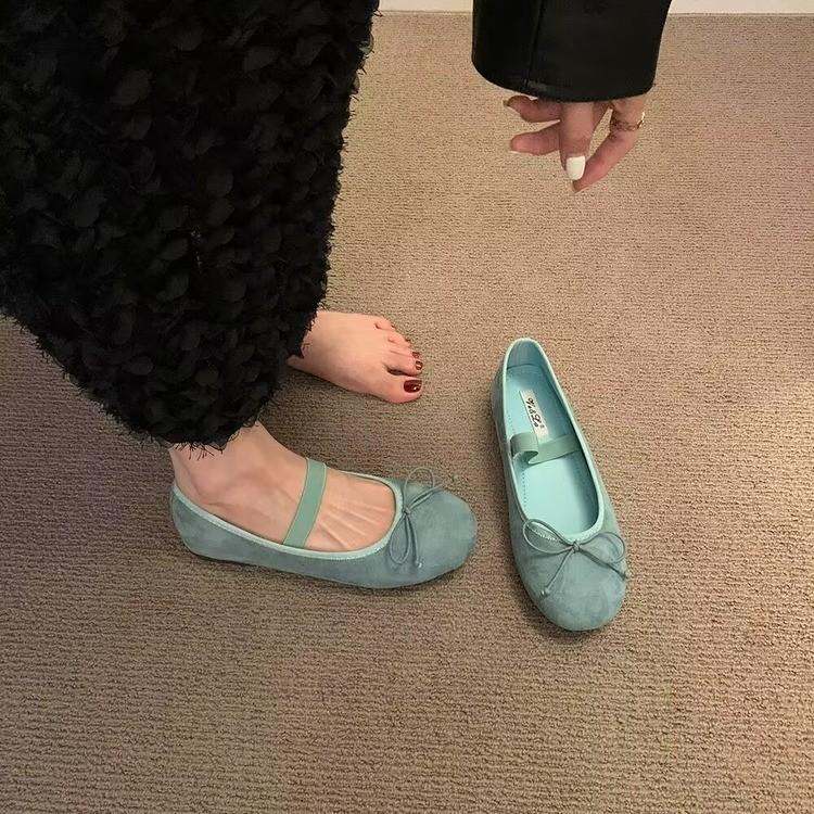 Mode 2024 Chaussures élégantes Femme Plates Bouche peu profonde Nœud Souples Décontractées Chaussures de sport ballerines pour femmes Papillon Nouveau style