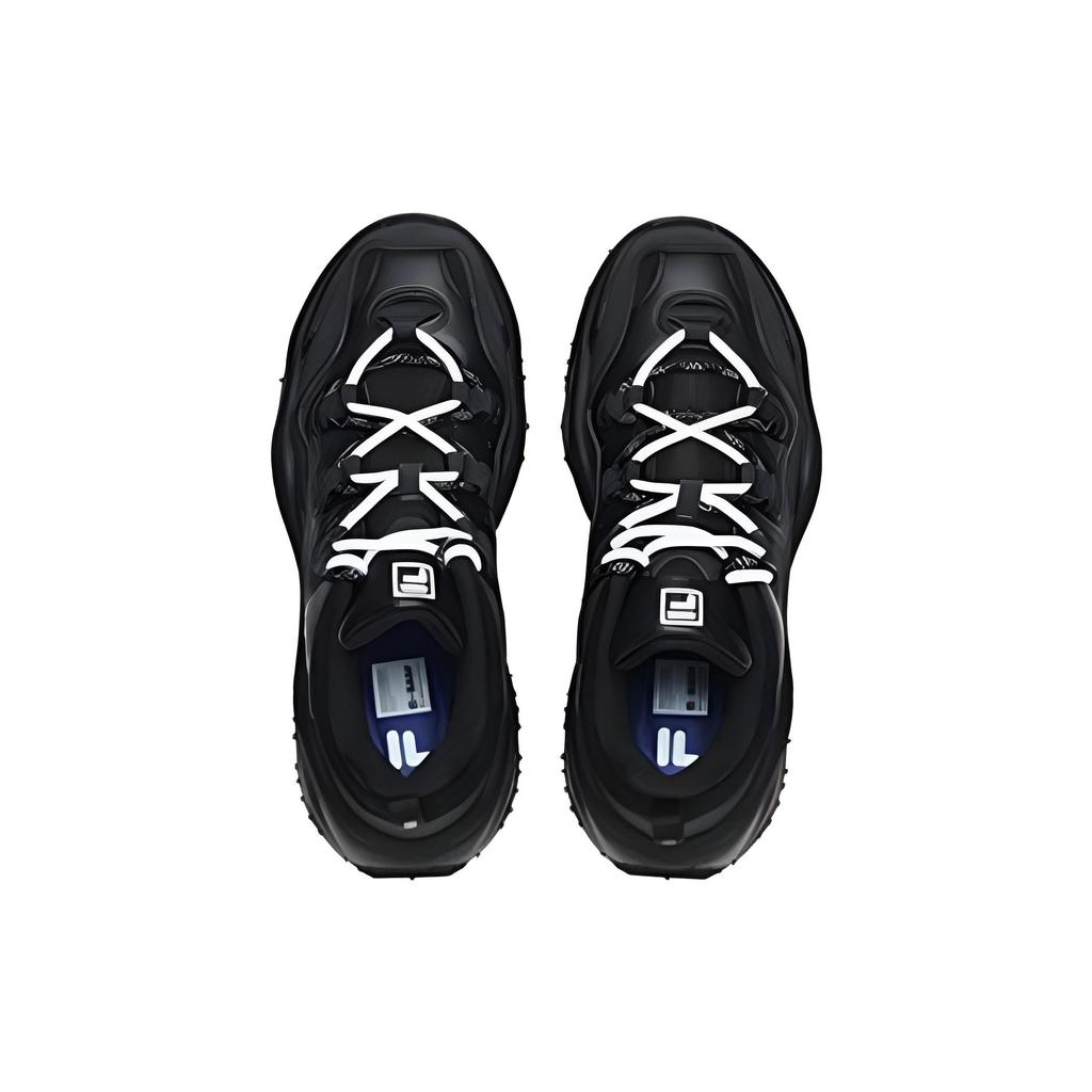 Fila Fusion Qd96 Star Peak Shoes Fabric Synthetic Leather Retro Versatile Shock Absorbing Wear Resistant Low Top Dad Shoes Women sneaker T12W241201FBK