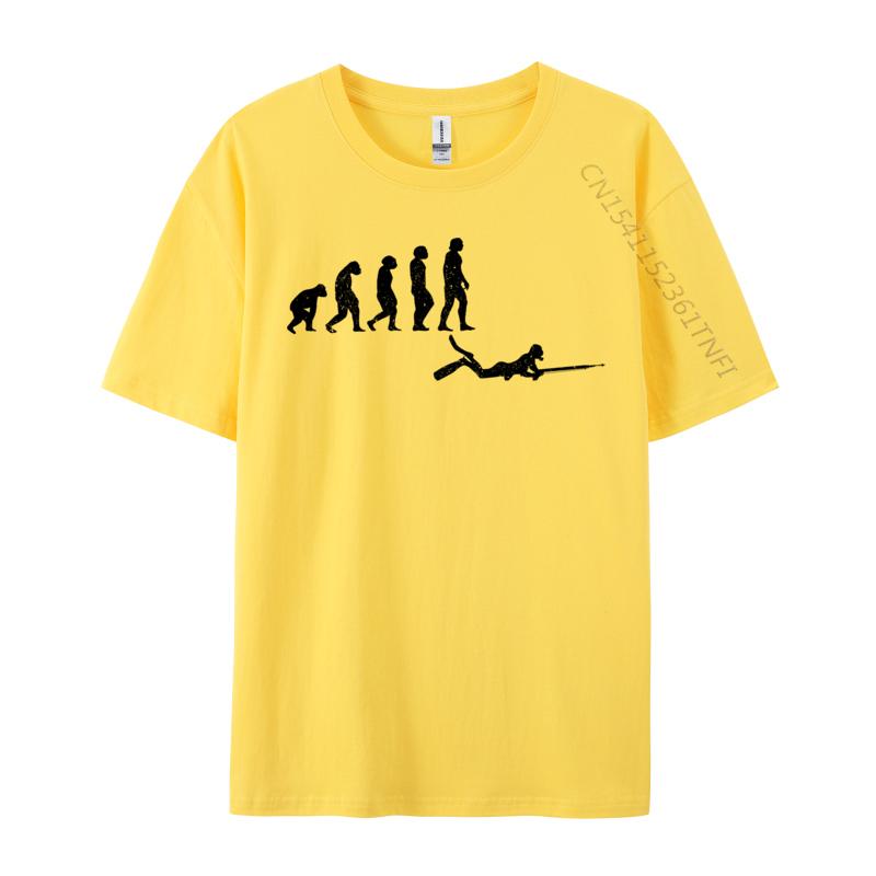 Spear Fishing Evolution Spearfishing Funny Fisherman Cheap Soccer Heartbeat Normal T-Shirt Adult Tops Shirts Normal Tee-Shirt