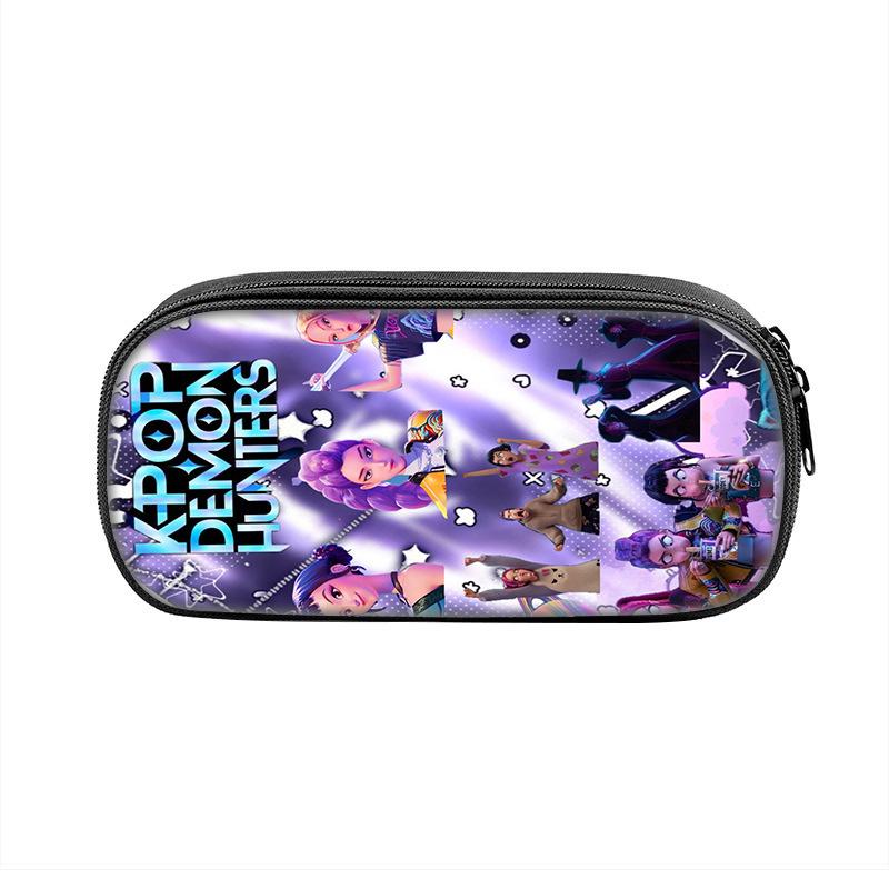 Huntrix Kpop printed peripheral pencil bag Hunter Witch Girls Group primary and secondary school students pencil case