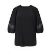 LESS 2025 Summer Half-Sleeve Round Neck Blouse