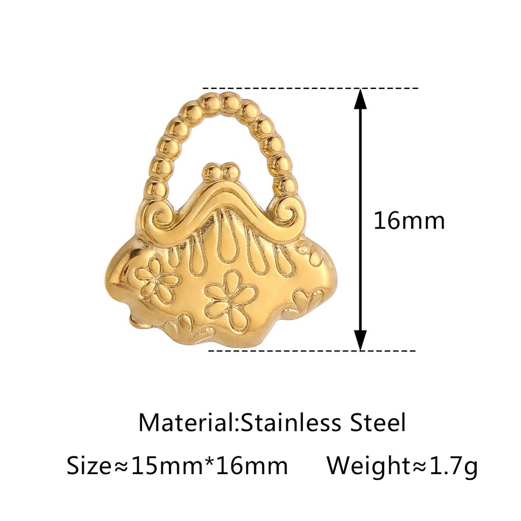 3Pcs Bowknot/Angel/Four Leaf Clover/Flower Charm Stainless Steel Pendant DIY Handmade Craft Necklace Bracelet Jewelry Making