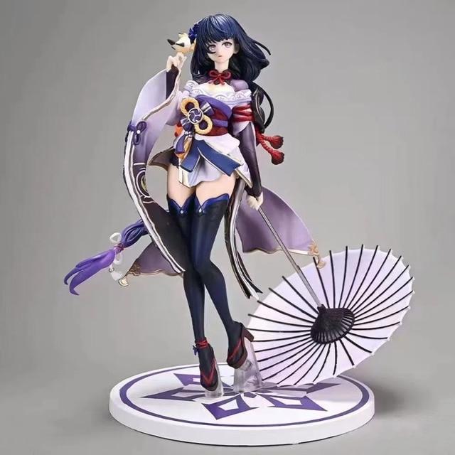 23cm Genshin Impact Anime Figure Raiden Shogun Sexy Figures Pvc Action Collection Adult Model Doll Toys Birthday Gifts for Kids