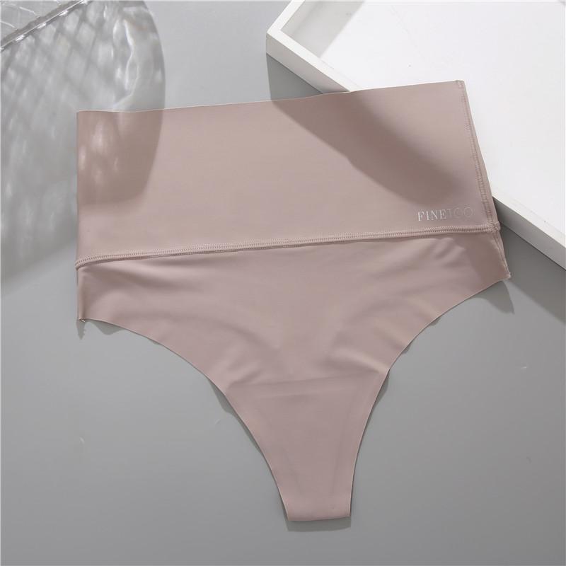 

FINETOO Body Shaping G-String Женские трусики-стринги с высокой талией Бесшовный корсет Нижнее белье Сексуальное женское белье Спортивные удобные стринги для девочек S(P)&1pc хаки