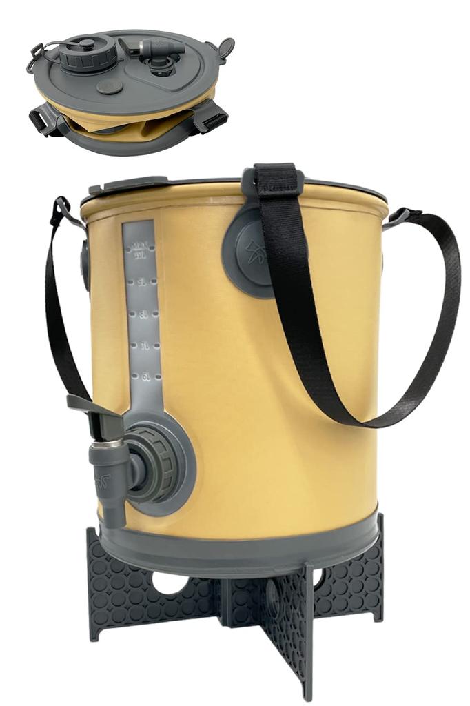 FUTUREFOX Water Jug 10L Folding Jug Camping Outdoor (Khaki)
