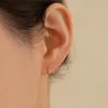 Lunne 14K Simple Round One-Touch Ring Earrings (14K Gold) A01