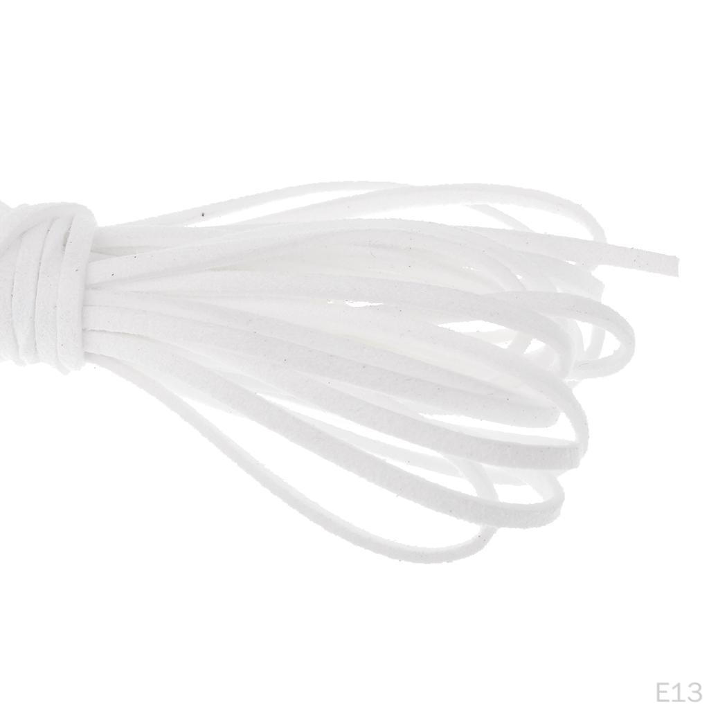 2 Pcs 2mm Flat Leather Beads Thread Suede Cord String for DIY Jewelry Crafts