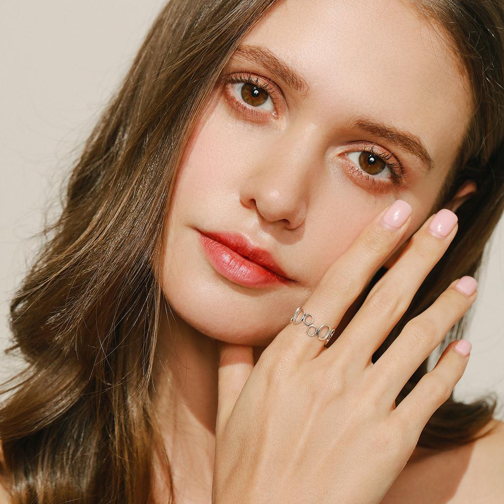 Modian Real 925 Silver Irregular Round Finger Ring Fashion Party Accessories For Women Fine Statement Jewelry Gift