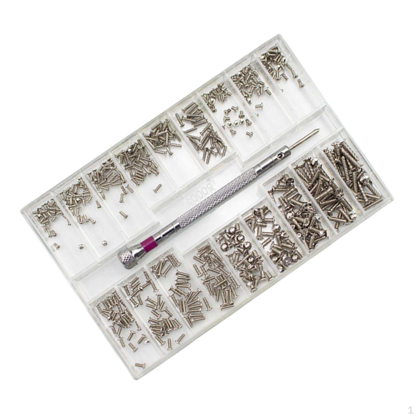 

18 видов мини-маленьких винтов, ручной инструмент, метрический M1.2 M1.4 M2, микронабор для часов